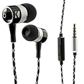 Fones de ouvido com fio Kicker EB54 com microfone | Ótimos fones de ouvido para jogos para PC, iOS e Android | Fones de ouvido com cancelamento de ruí
