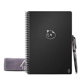 Caderno Rocketbook Panda - Planejador Reutilizável avec 1 Caneta Pilot Frixion e 1 Pano Microfibra - Preta, Tamanho Carta