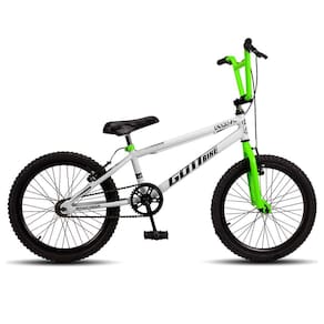 Bicicleta Infantil Aro 20 Bmx Freio V-Brake Aro Aereo Branco e Verde Gottbike