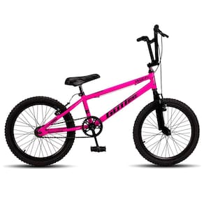 Bicicleta Infantil Aro 20 Bmx Freio V-Brake Aro Aereo Rosa e Preto Gottbike