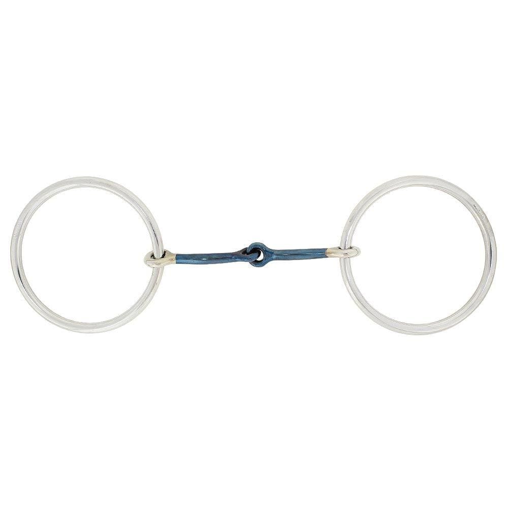 Bridão Argola Inox com Bocal Liso de Ferro 8mm Laomaan 23387