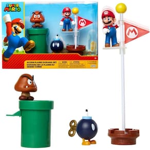 SUPER MARIO Nintendo Acorn Plains 2.5" Figure Multipack ama Set com acessórios