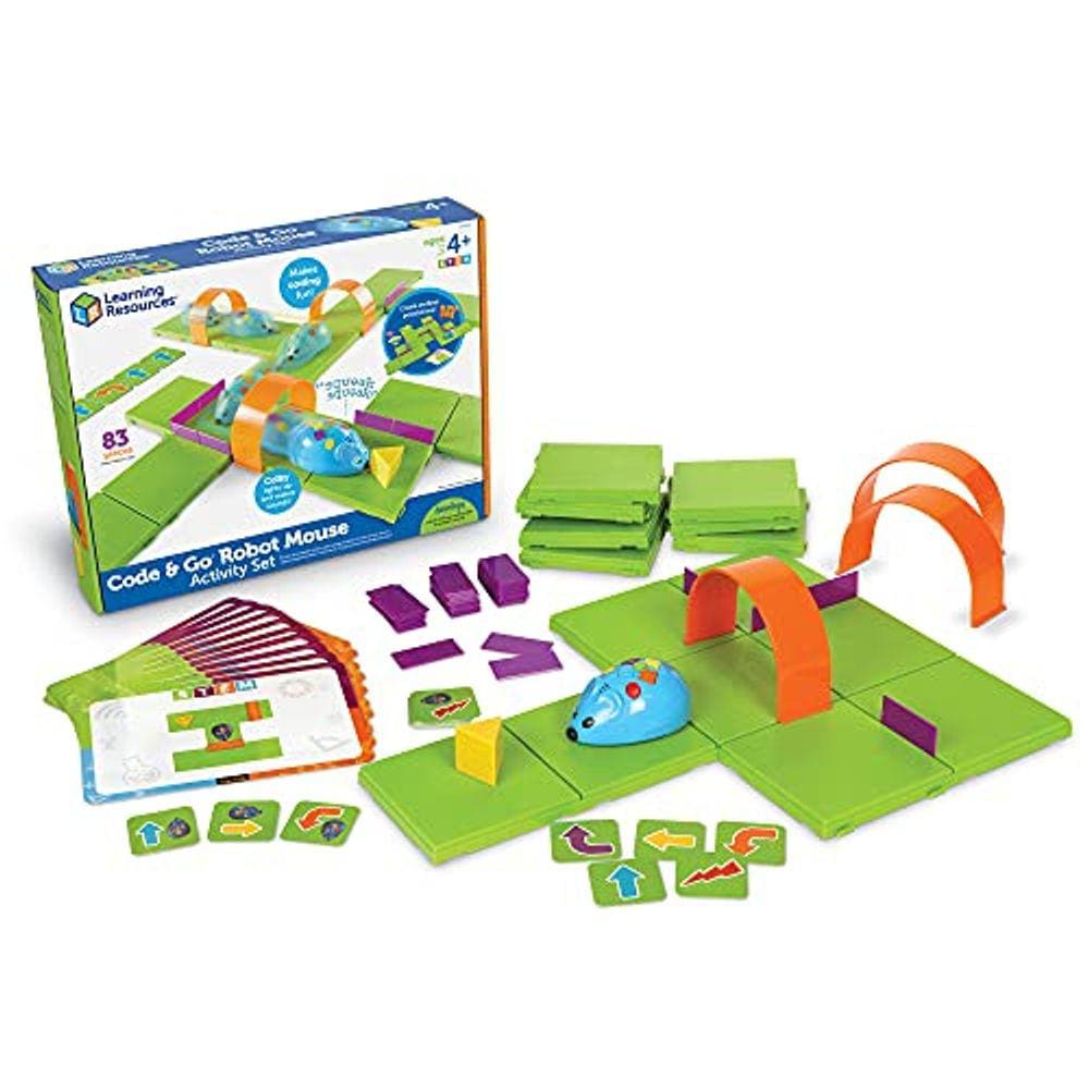 Conjunto Rato Robô Codifique & Vá, Aprendizado, Brinquedo Codificação, STEM, 40 Passos, 83 Peças, 4+ anos