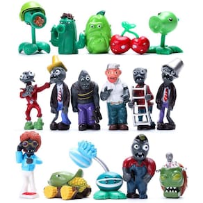 Figuras decorativas de Plantas vs. Zumbis, 16 unidades