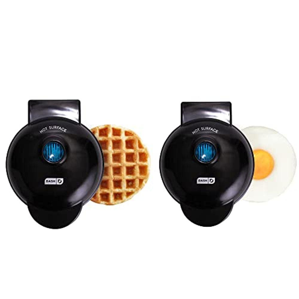 Máquina de fazer waffles DASH Mini, pack 2 - Preto