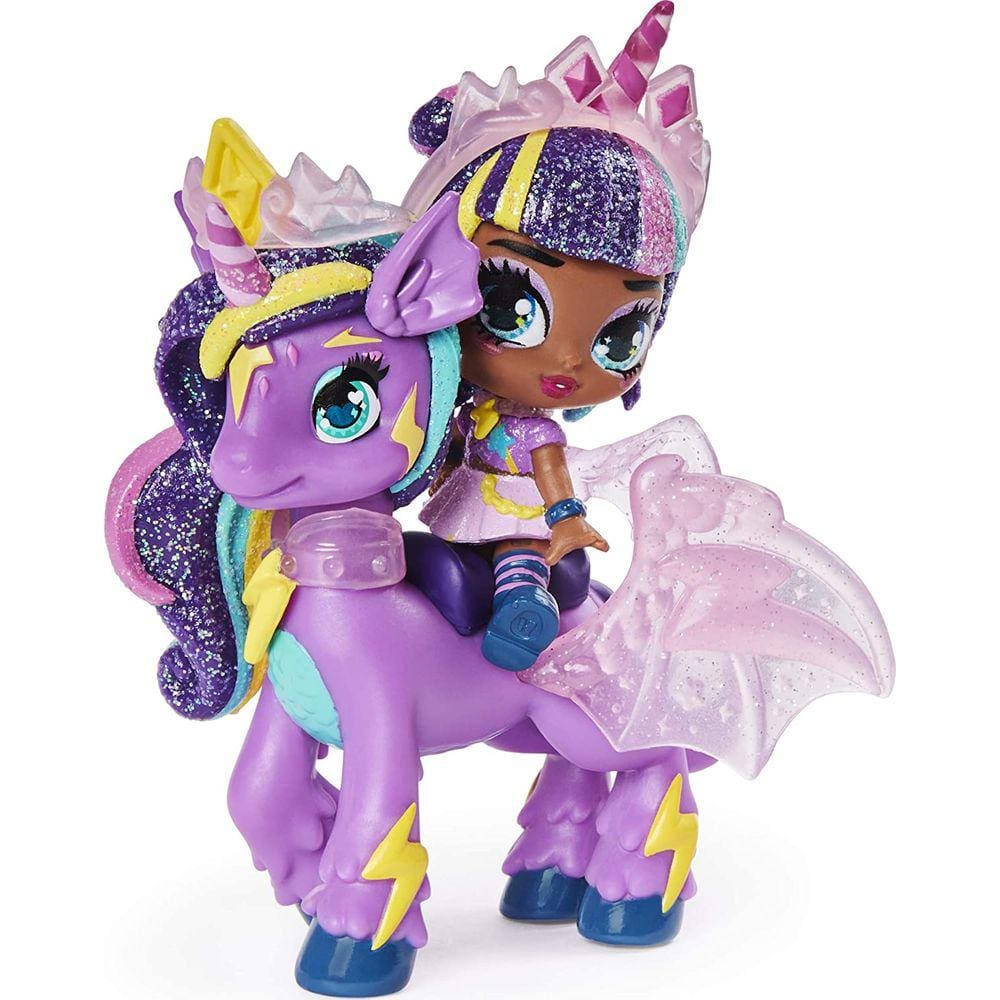 Hatchimals Pixies Riders, Moonlight Mia Pixie e Unicornix Plander Set com Característica Misteriosa