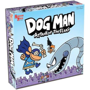 Dog Man Board Game Attack of The Fleas (Fuzzy Little Evil Animal Squad) por Jogos Universitários Baseado na Popular Série dog man book por DAV Pilkey,
