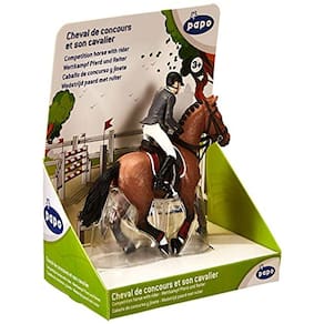 Cavalo de Competição papo com rider gift set, multi, oner size