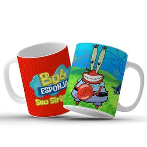 Caneca Personalizada Bob Esponja Sirigueijo Decoração