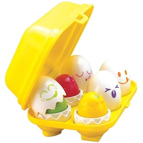 Tomy Toomies Esconde e Squeak Ovos | Brinquedos infantis de ovos de Páscoa | Brinquedos de aprendizagem de correspondência e classificação | Top Toy p