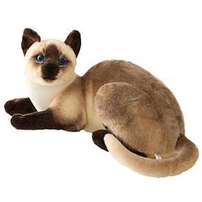 Brinquedo Realista de Gato Siamês Recheado - 12 polegadas