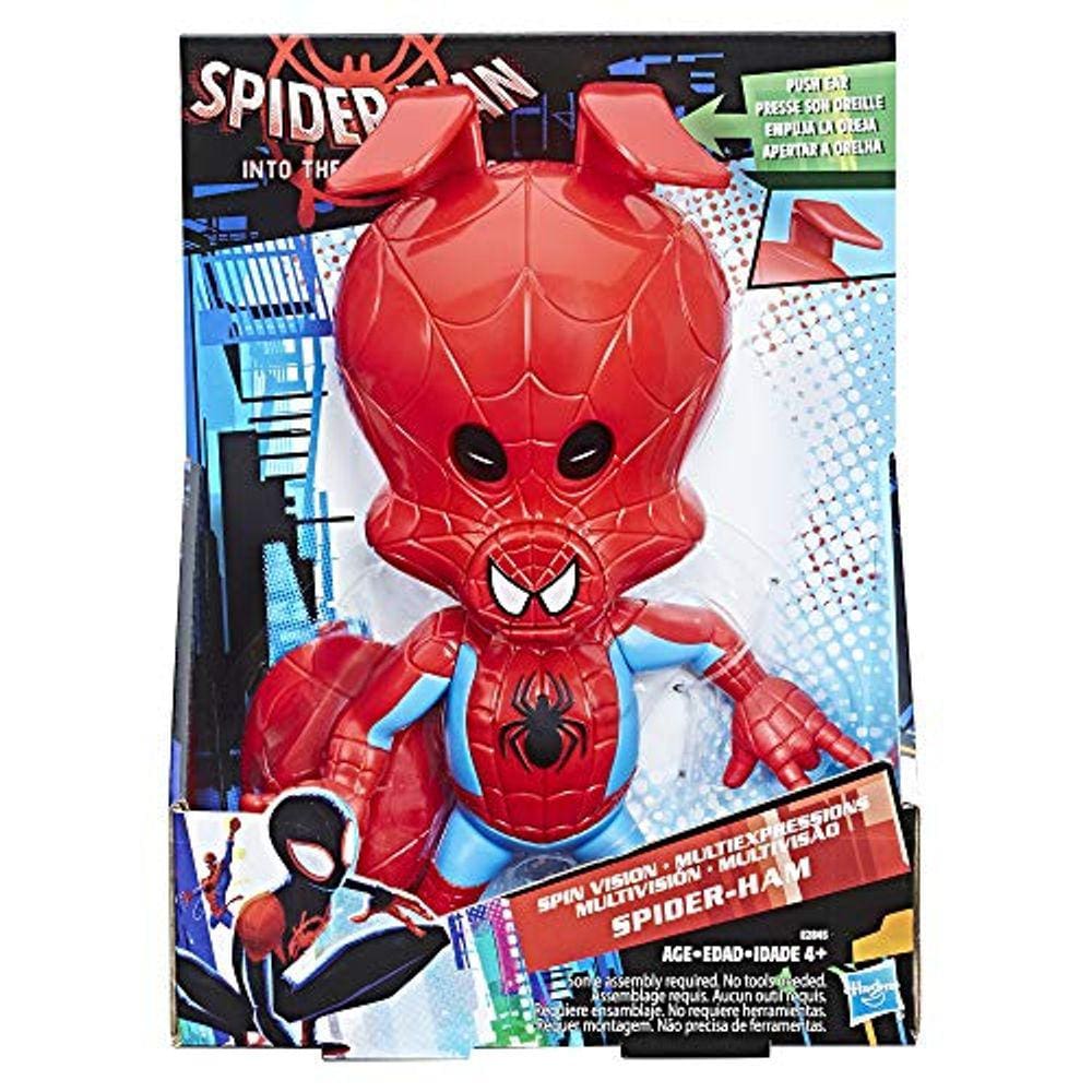 Filme do Homem-Aranha Eye Action Honolulu : Em The Spider-Verse Spin n Spider-Ham Action Figures, Multi
