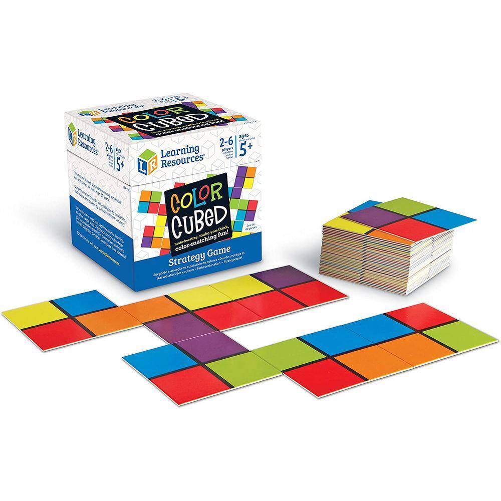 Learning Resources Color Cubed Strategy Game, Brain Boosting Matching 2-6 Players, 40 Pieces, Ages 5+