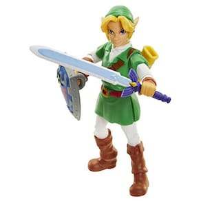 Mundo da Nintendo The Legend of Zelda: Ocarina of Time Link Action Figure 4 Polegadas