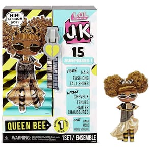 Boneca de moda mini L.O.L. Surprise! JK Queen Bee com 15 Surpresas