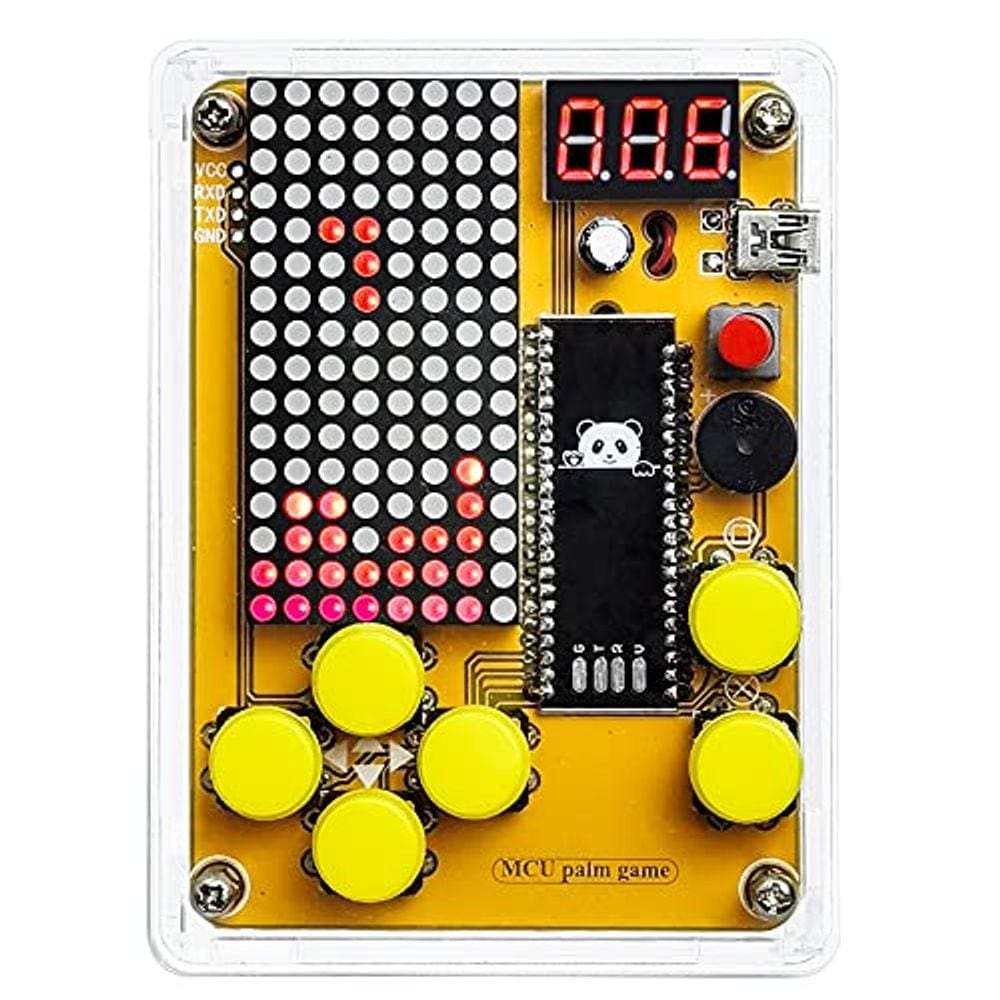 DIY Soldering Project Kit Retro Classic Electronic Soldering Kit com 5 Jogos Clássicos Retrô e Case Acrílico, Ideia para STEM High School Family Educa