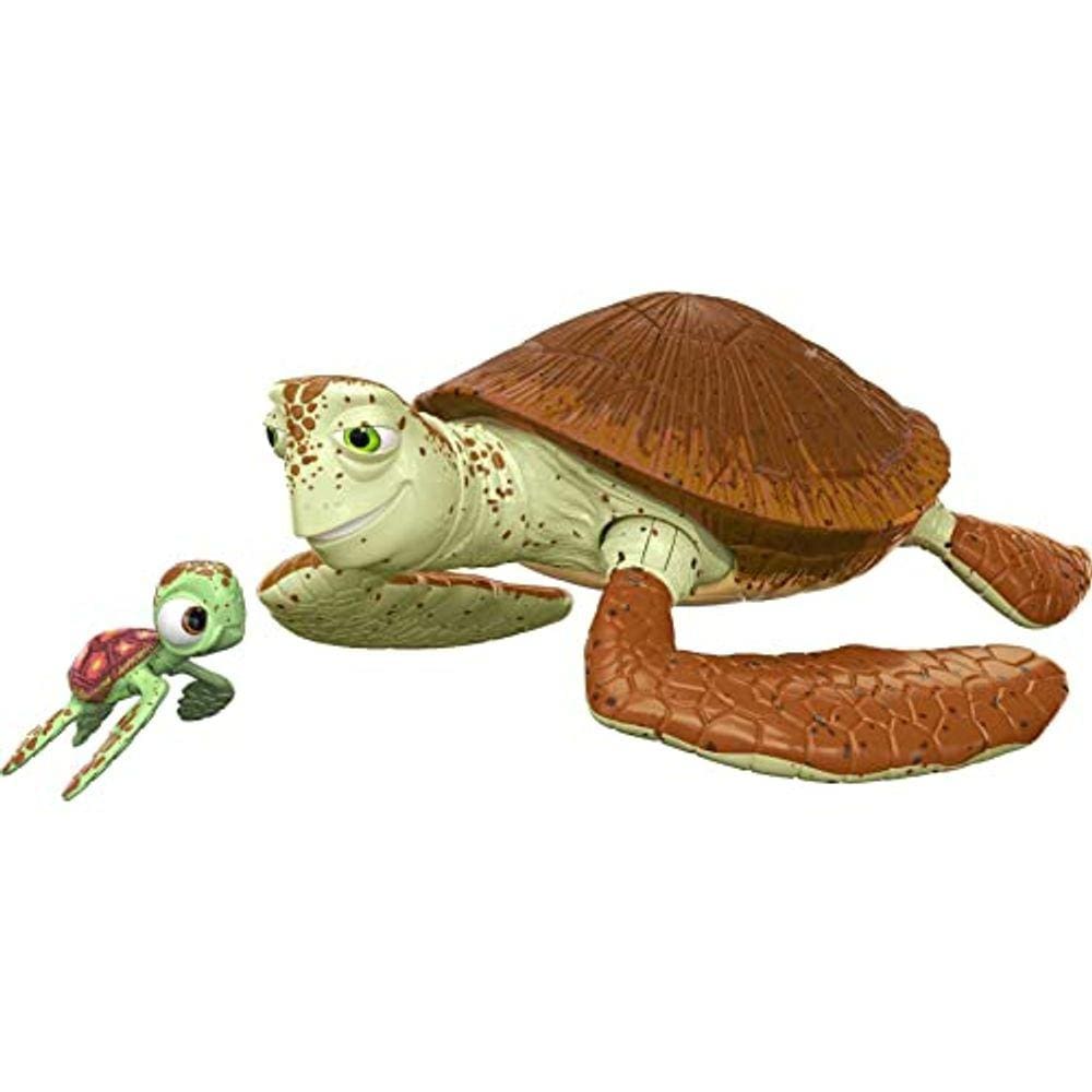 Bonecos de tartaruga colecionáveis favoritos da Disney Pixar Crush & Squirt Finding Nemo, altamente posáveis com visual autêntico, presente de colecio