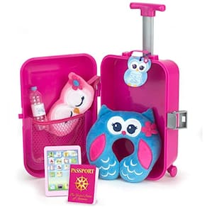 Conjunto de Viagem para Bonecas Sophia 7 Peças - Acessórios para Boneca com Malas