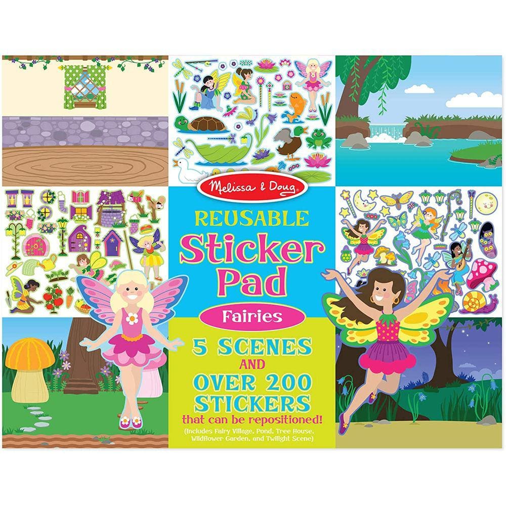 Melissa & Doug: Adesivos Reutilizáveis Fadas (200+ adesivos)