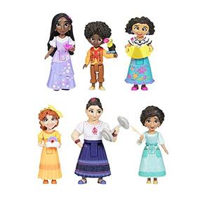 Conjunto 6 bonecos Disney família Madrigal c/ acessórios - ideal p/ brincar c/ Casa Madrigal