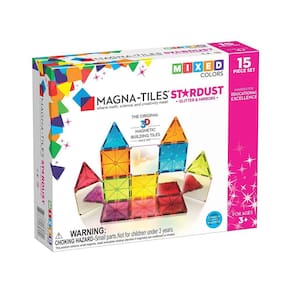Magna-Tiles Set Educativo - 15 Peças Glitter e Espelhos