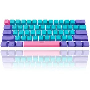 Conjunto de Keycaps RGB em PBT para Teclado Mecânico de Gaming de 60% com 61 teclas - Azul