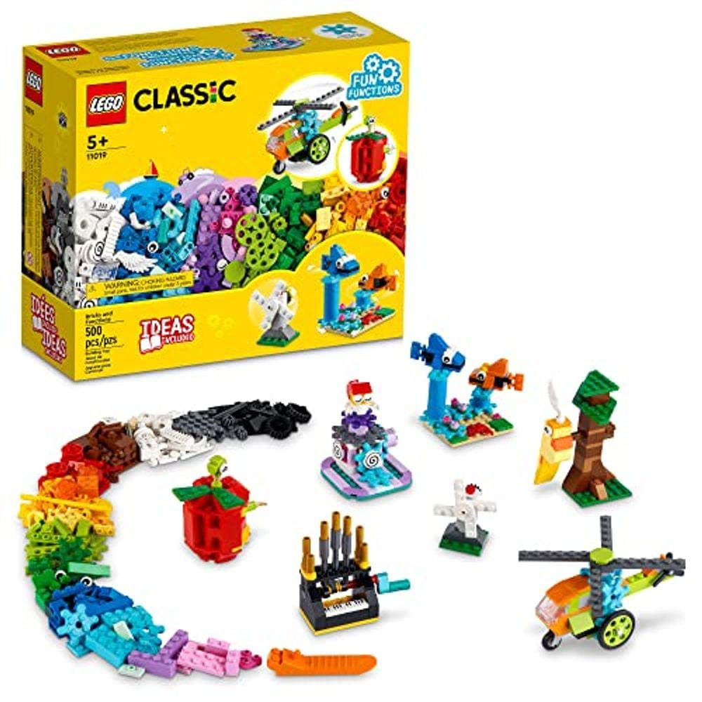 LEGO Classic Bricks and Functions 11019 Kids`s Building Kit com 7 Brinquedos Construíveis para Crianças de 5 anos ou mais (500 peças)