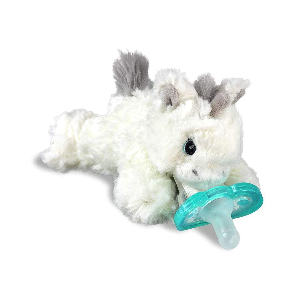 Razbaby RaZbuddy JollyPop Pacifier Holder com Chupeta de Bebê Removível, Unicórnio