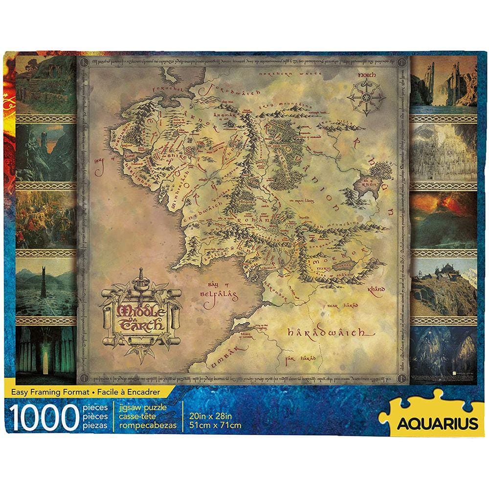 Senhor dos Anéis Mapa 1000 Peça Quebra-Cabeça