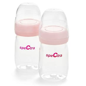 Espectro - Garrafas de bebê pescoço largo - Compatível com Flanges de Bomba de Leite Materno Spectra (Pacote de 2)