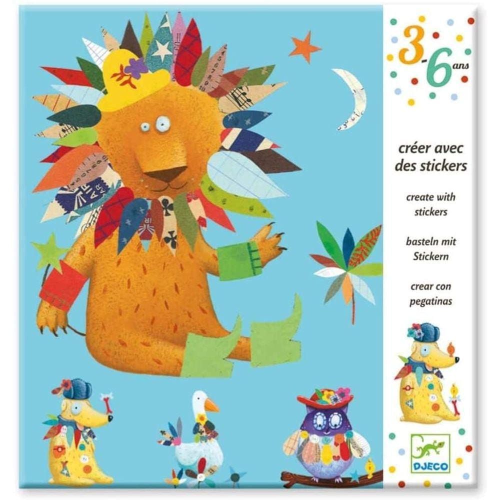 DJECO Criar Kit de Adesivos de Animais