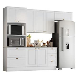 Cozinha Completa Americana 4 Peças com Balcão 120cm - Móveis Henn
