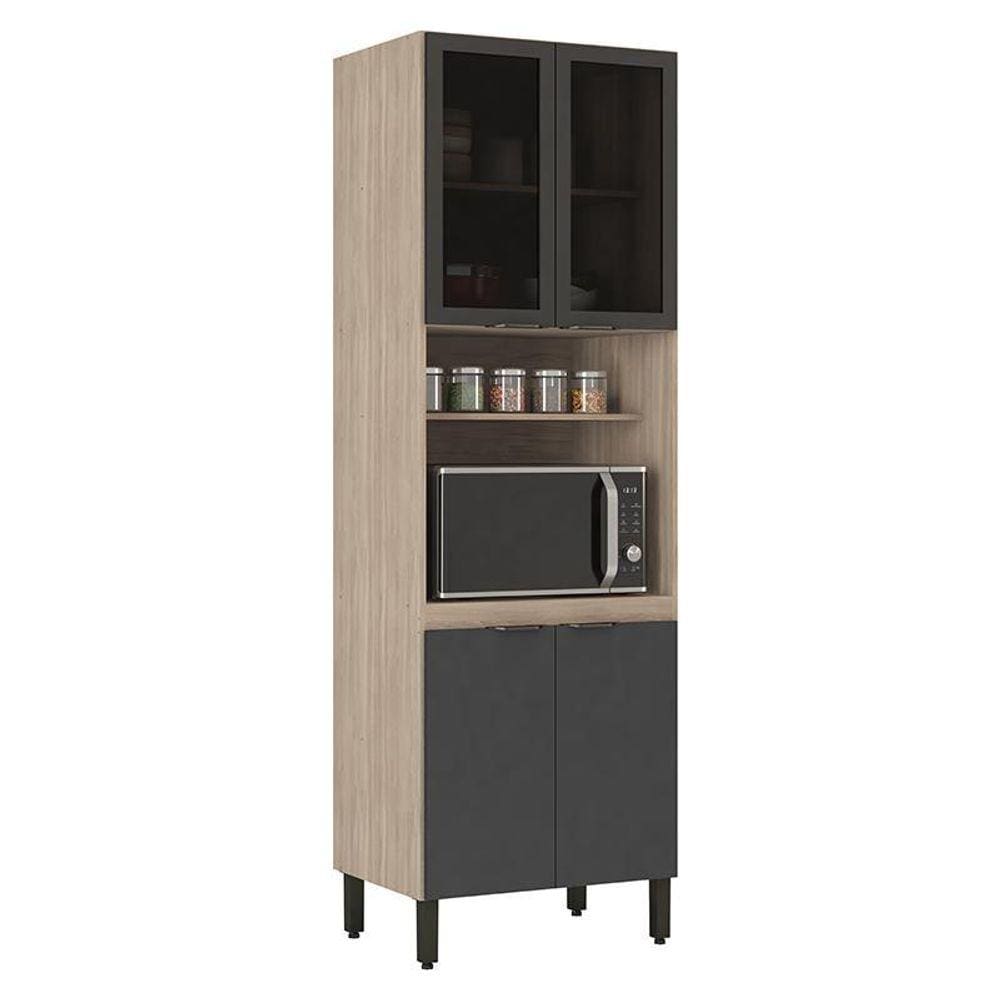 Paneleiro Firenze 2 Portas de Vidro e 2 Portas MDP - Demóbile