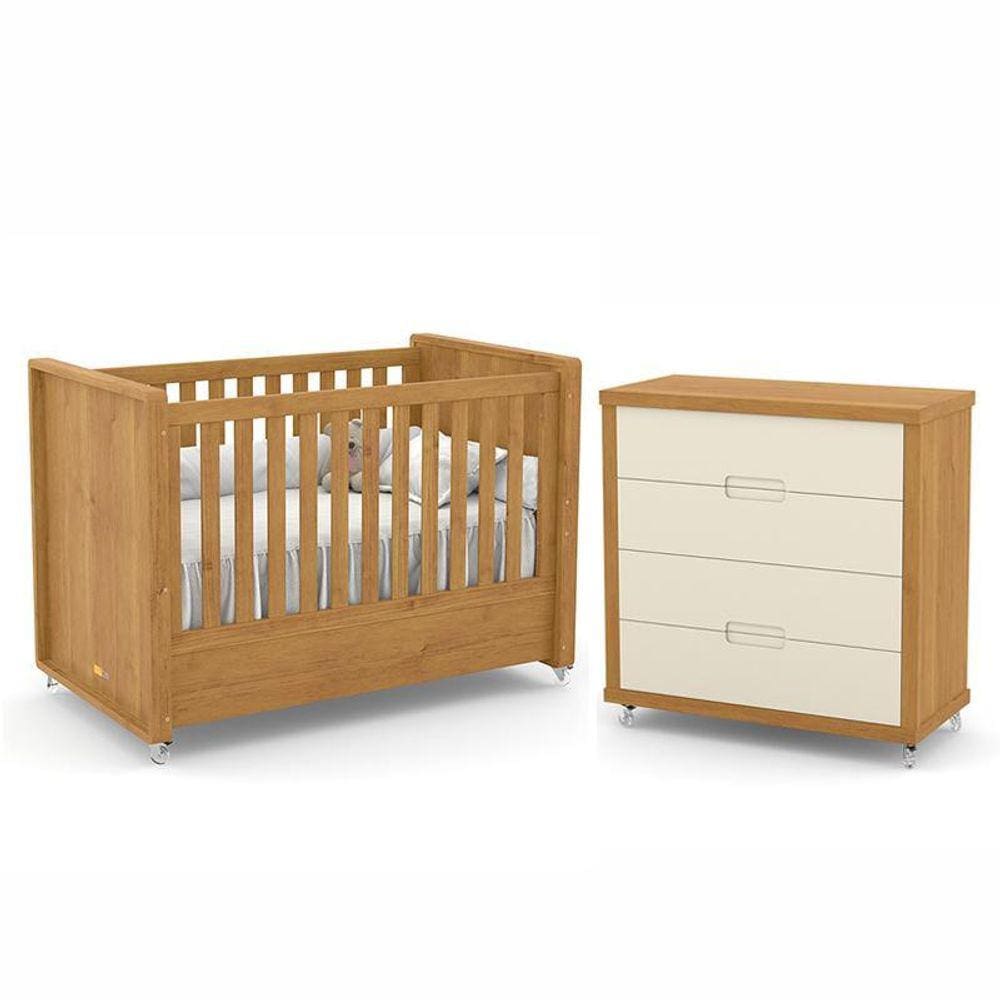 Jogo de Quarto Infantil Tutto New com Berço e Cômoda 4 Gavetas - Matic Móveis
