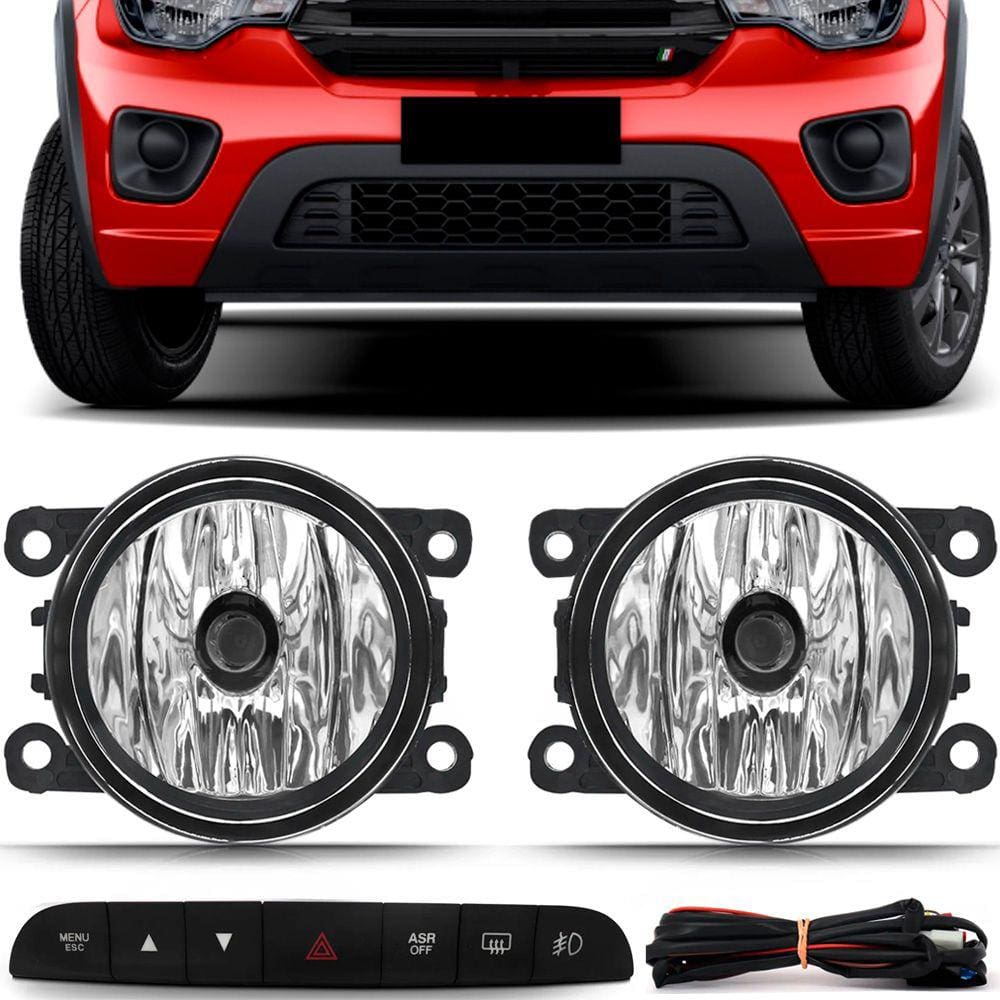 Kit Farol de Milha Neblina Mobi 2022 Em Diante Botão Painel