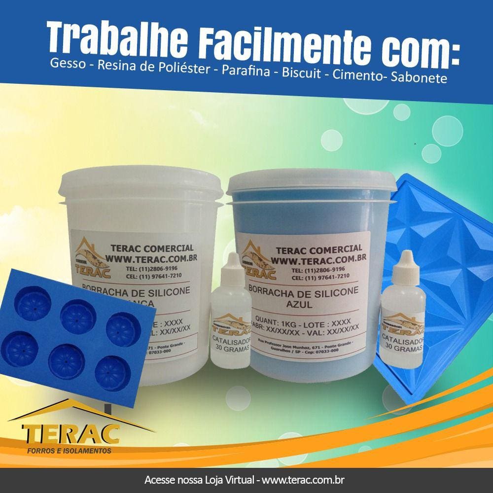 Borracha de Silicone para Moldes Azul com catalisador  - Terac