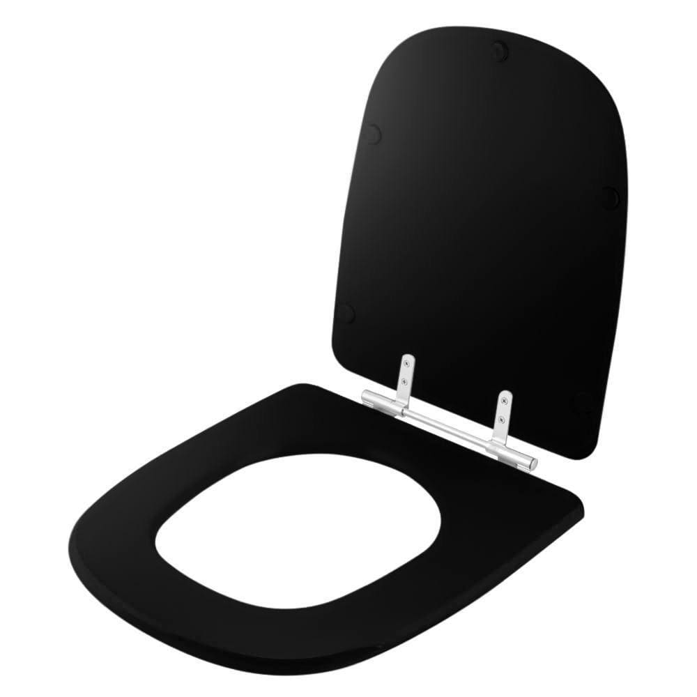 Assento Sanitario Poliester Ibiza Preto Para Vaso Incepa