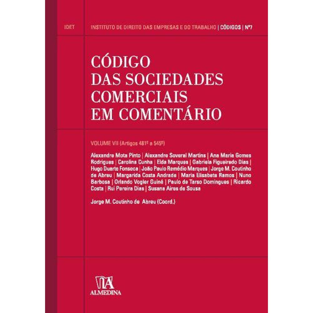 Código das sociedades comerciais em Comentário Vol. VII