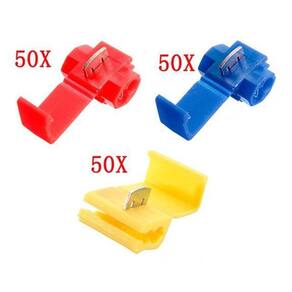 Kit 150 Conector Elétrico Derivação Emenda Fios 0,75Mm A 6Mm