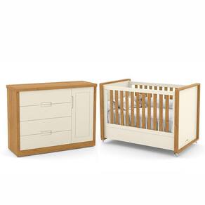 Jogo de Quarto Infantil Tutto New com Berço e Cômoda 1 Porta - Matic Móveis