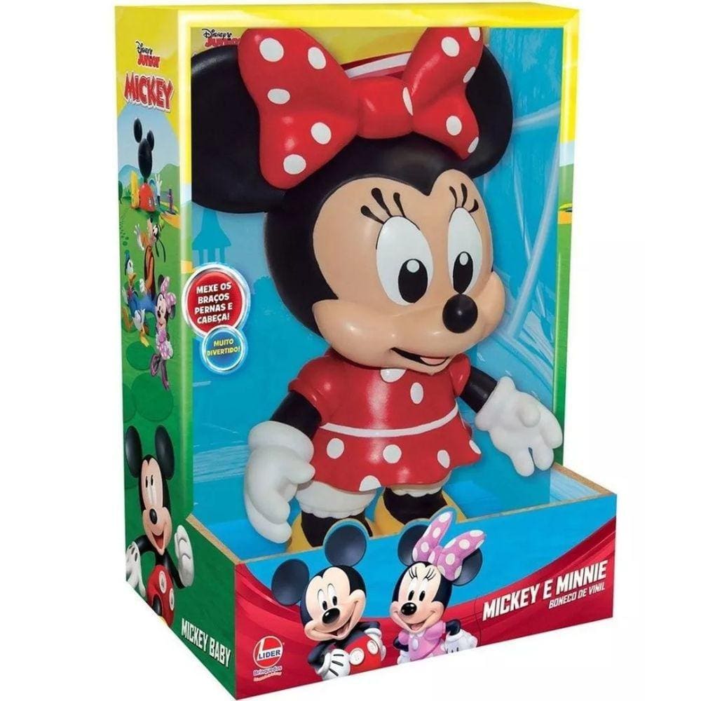 Minnie Baby Boneca em Vinil Disney Lider Brinquedos Infantil