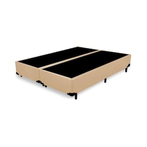 Base Box Casal Bipartido Sintético Bege