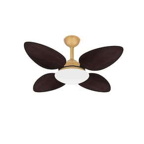 Ventilador Teto Pétalo Dourado Turbo Sala 4 Pás Ventax 110V