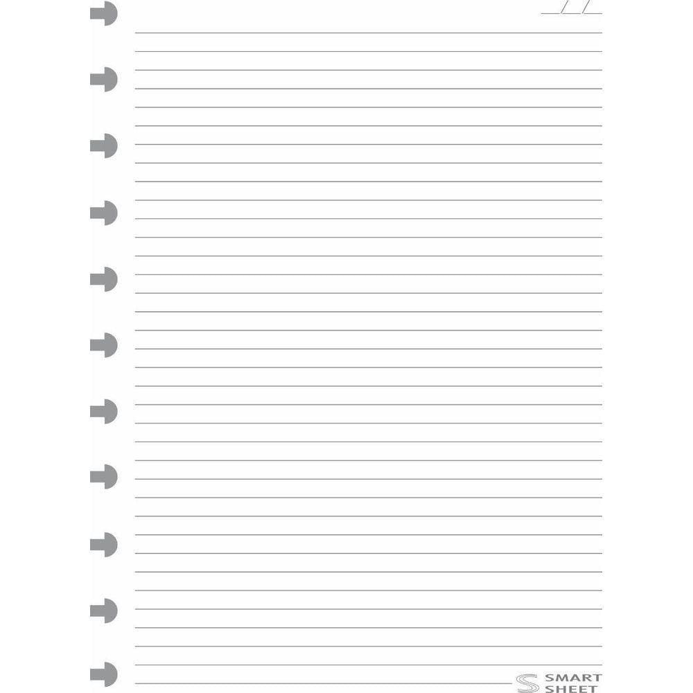 Refil Caderno Inteligente Discos 90G 100 Fls Pautado Grande