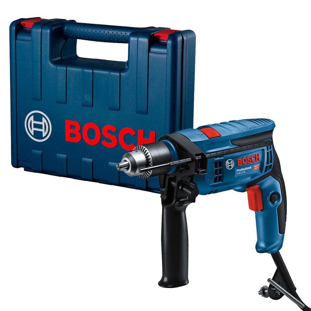 Furadeira Impacto Parafusadeira Bosch Gsb13 Re + Maleta Azul-turquesa