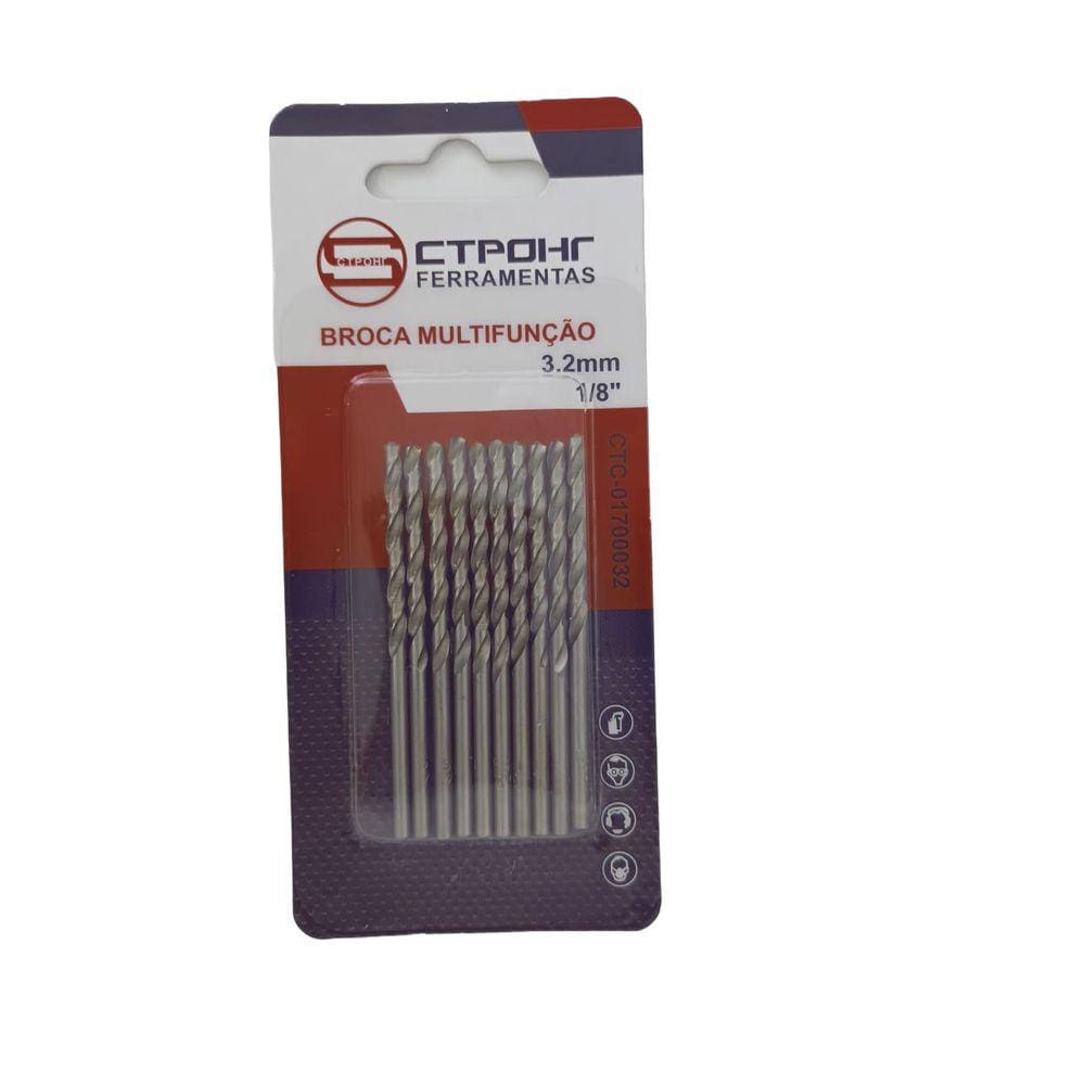 Broca Aco Rapido 3.2Mm 10Pcs Para Metais