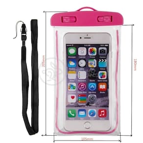 Capa Bolsa A Prova Dágua Impermeável Universal Para Celular - Rosa
