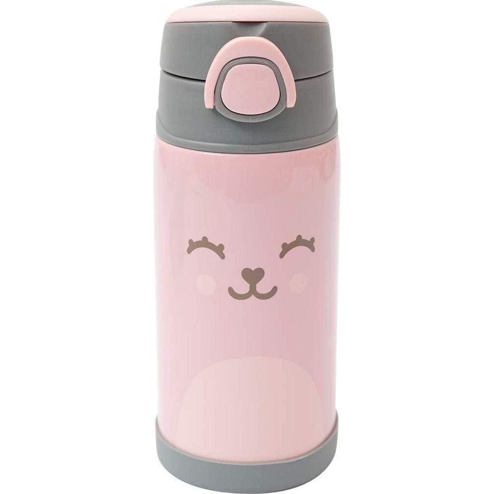 Garrafa Térmica Parede Dupla Gumy Rosa - Buba