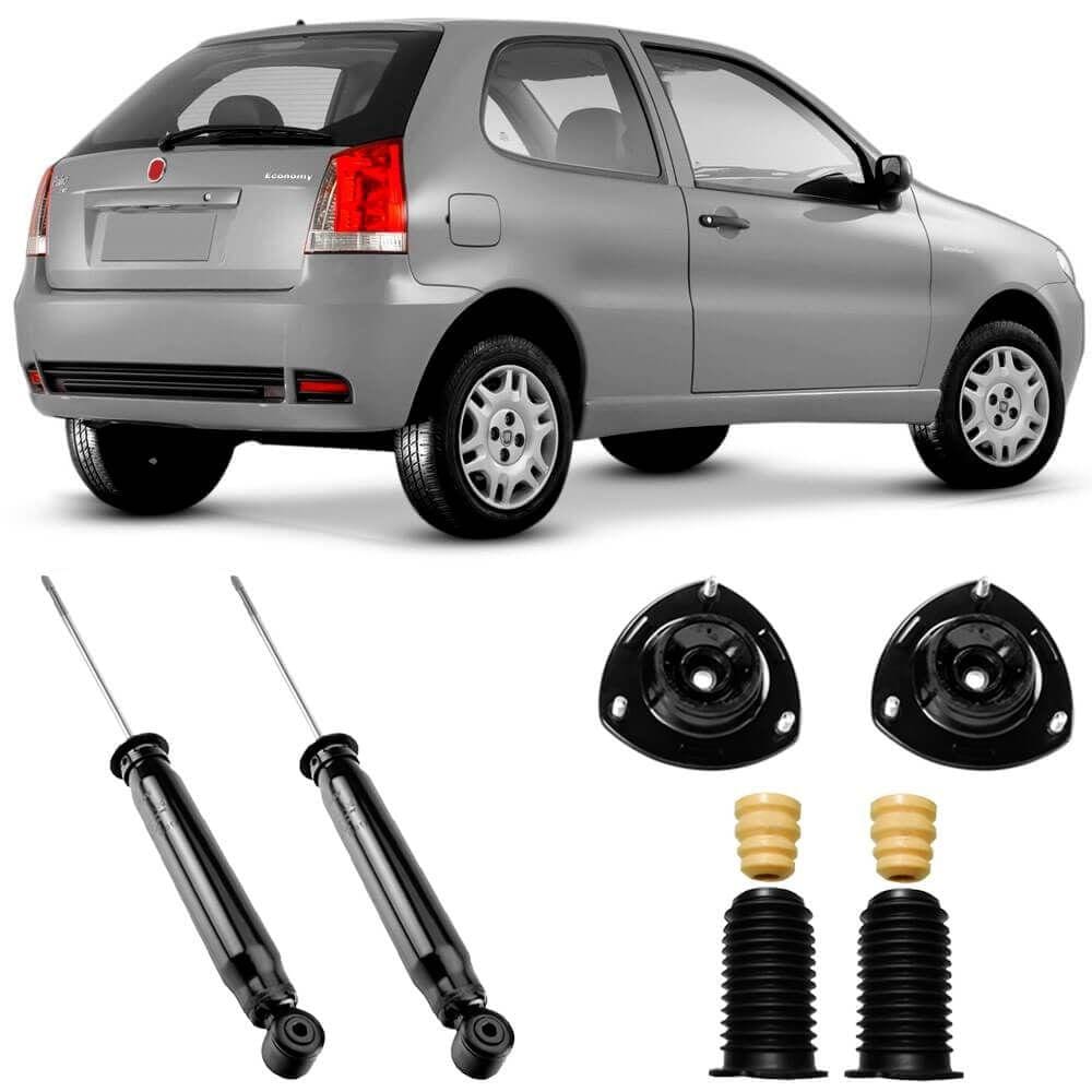 2 Amortecedor Fiat Palio 96 a 2016 Traseiro Nakata e Kit