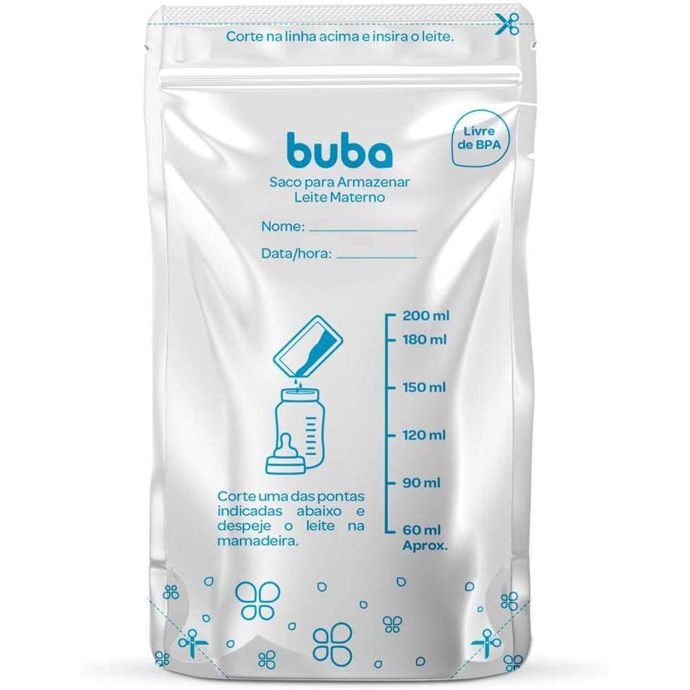 Saco Para Armazenar Leite Materno - Buba